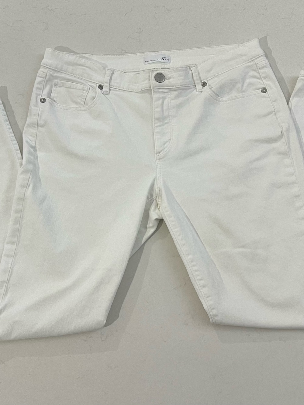 LOFT White Skinny Jeans - Classic Five-Pocket Style Size 12/13